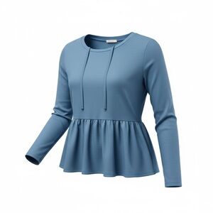 Banana Republic Blue Peplum Blouse